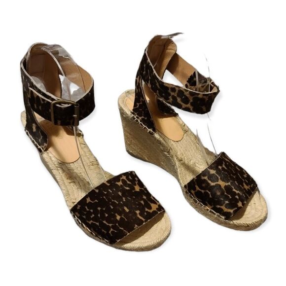 J. Crew Animal Print Espadrille Size 8 - Picture 1 of 9